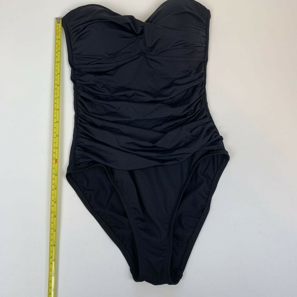 La Blanca One Piece Swimsuit Black Strapless 8 - Picture 3 of 7